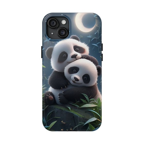 Hugging pandas theme - pandas, phone
