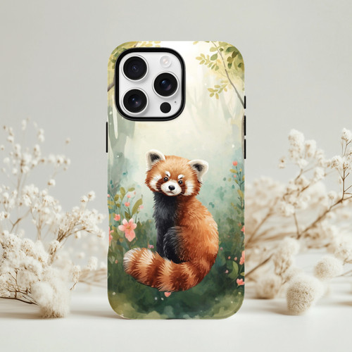 Red panda tough phone - red,